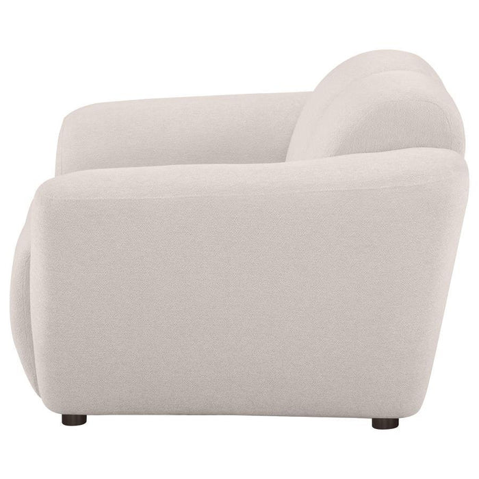 Destino - Chenille Upholstered Splayed Arm Accent Chair - Greige - Simple Home Plus