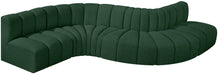 Arc - Boucle Fabric 6 Piece Curved Modular Sofa - Simple Home Plus
