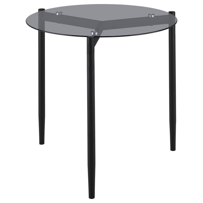 Rosalie - Round Smoked Glass Top Table - Simple Home Plus