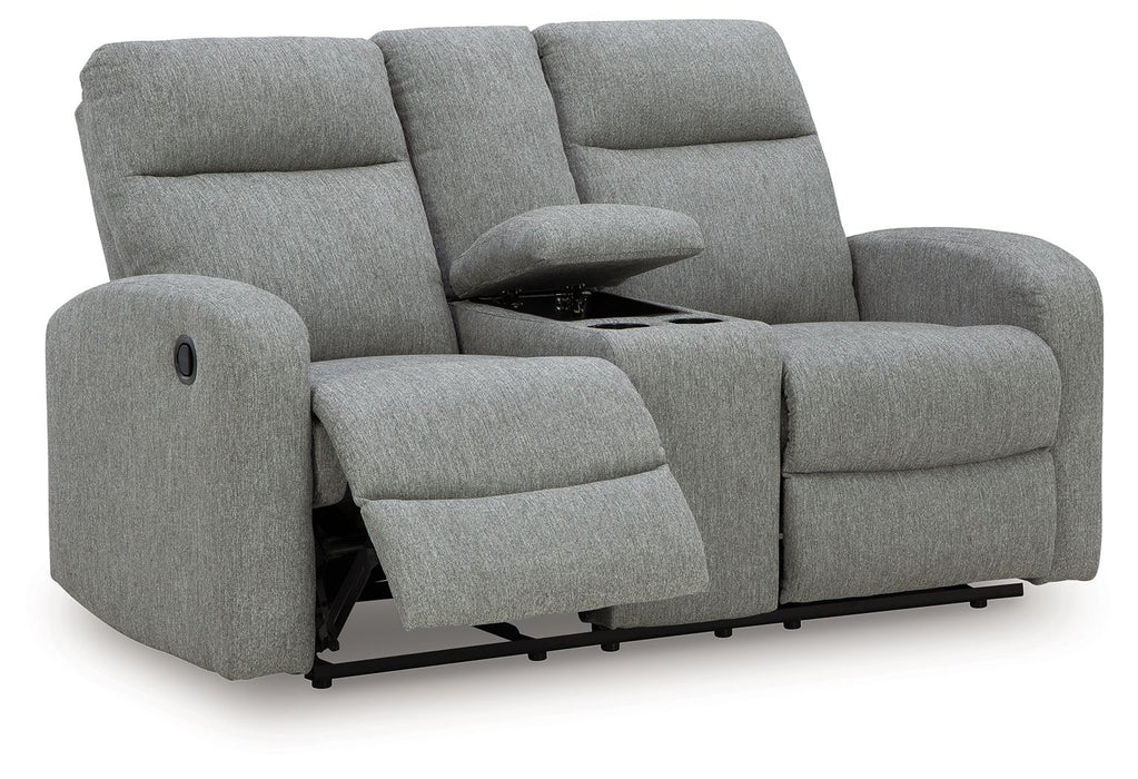Gauntlet - Sterling - Double Recline Loveseat With Console - Simple Home Plus