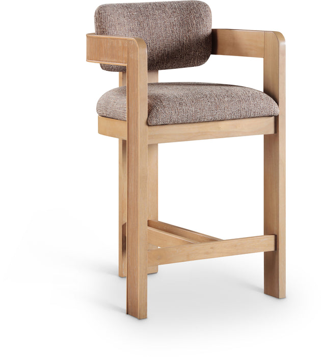 Sacha - Linen Stool With Natural Base - Simple Home Plus
