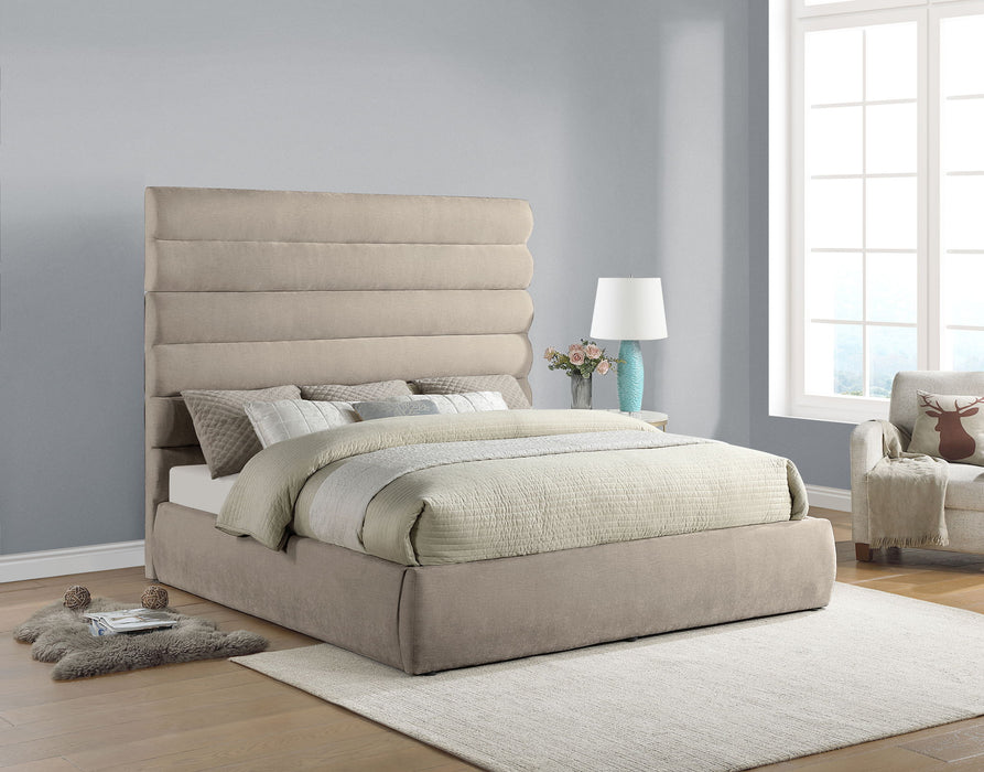 Adam - Chenille Fabric Bed With 70.5" Headboard - Simple Home Plus
