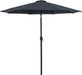Fiji - Aluminum Patio Umbrella With Round Teak And Black Base - Simple Home Plus