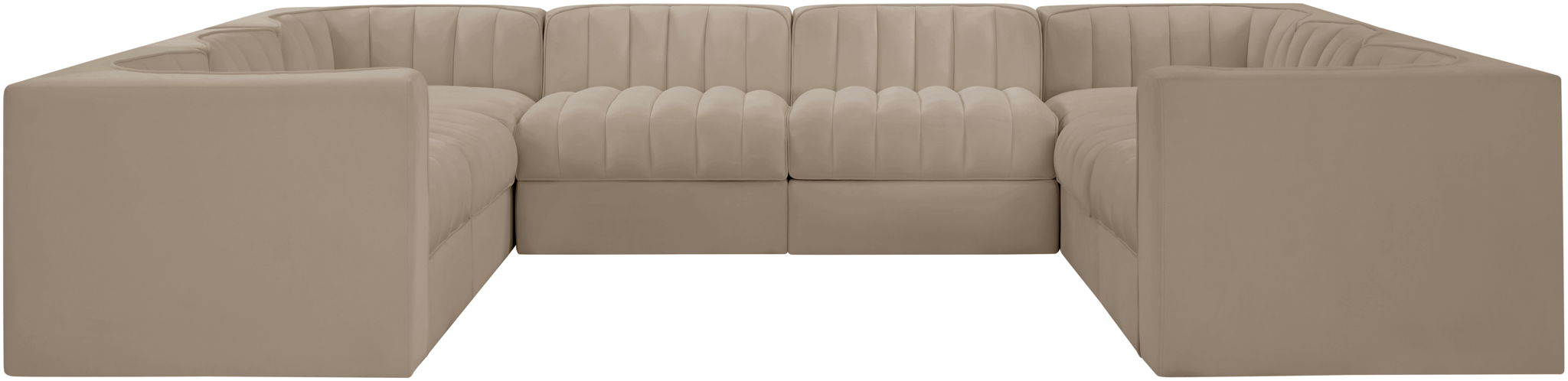 Rummi - Velvet Performance Fabric Upholstered Modular Sectional - Simple Home Plus