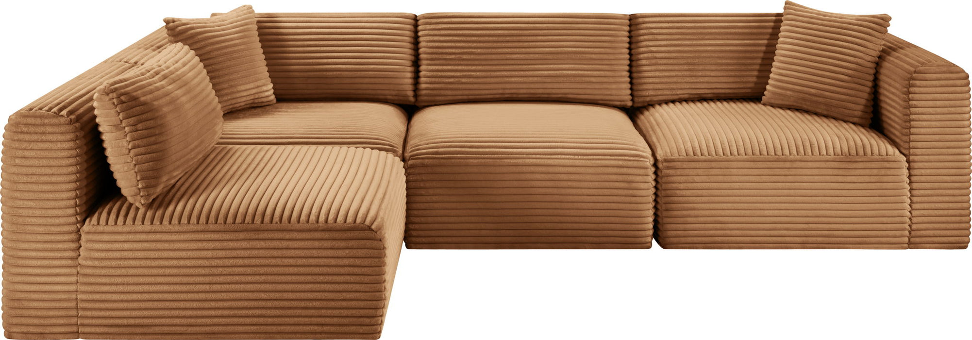 Shaggy - Fabric 4 Piece Modular Sectional - Simple Home Plus