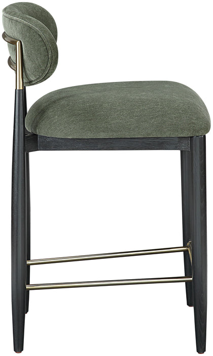 Riccio - Fabric Stool - Black Frame - Simple Home Plus