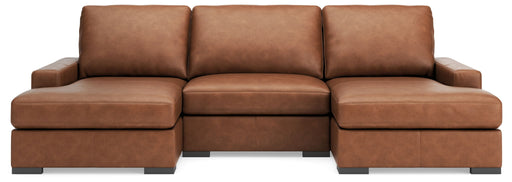 Calden - 3-Piece Sectional With Double Chaise - Caramel - Simple Home Plus