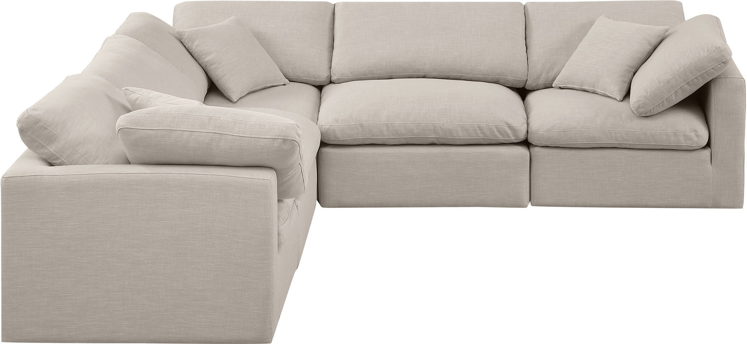 Indulge - Linen 5 Piece Modular Corner Sectional - Simple Home Plus