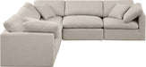 Indulge - Linen 5 Piece Modular Corner Sectional - Simple Home Plus