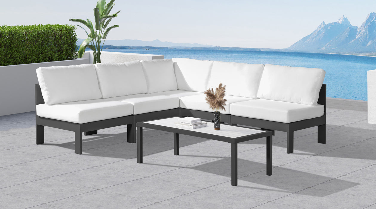 Nizuc - Outdoor Patio 5 Piece Modular Sectional With Gray Frame - Simple Home Plus