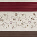 Serene - Embroidered Floral Shower Curtain - Red - Simple Home Plus