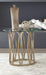 Monett - Round Glass Top Table - Simple Home Plus