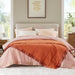 Windom - King Lightweight Down Alternative Blanket With Satin Trim - Orange - Simple Home Plus