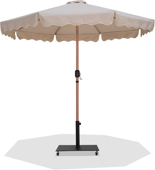 Amalfi - Aluminum Patio Umbrella - Black Base / Light Brown Pole - Simple Home Plus
