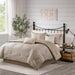 Walter - King 7 Piece Printed Comforter Set - Taupe - Simple Home Plus
