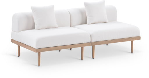 Laguna - 2 Piece Resilient Water Resistant Fabric 71" Outdoor Patio Armless Modular Loveseat - Simple Home Plus