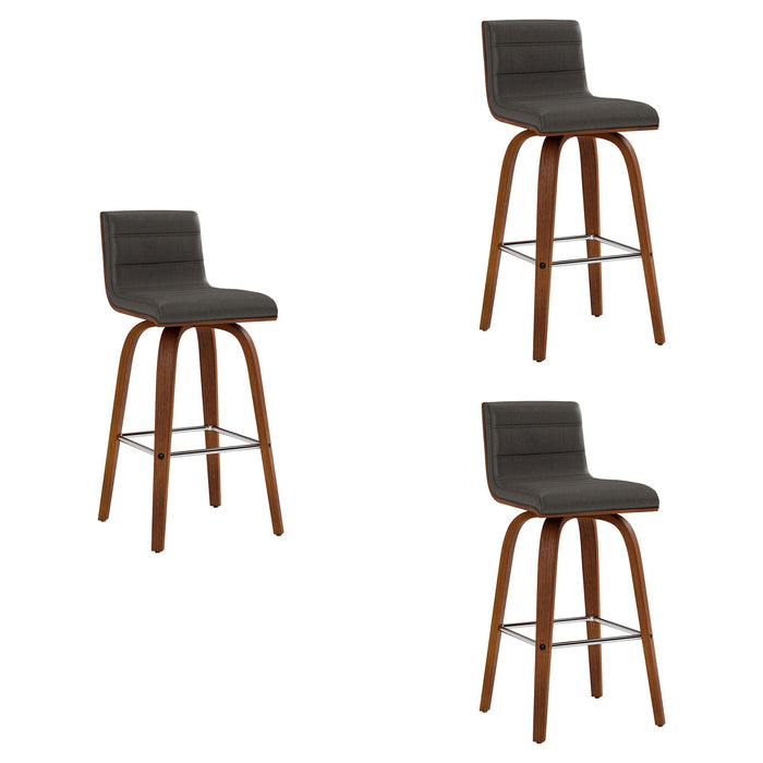 Vienna - 26" Swivel Counter Stool - Walnut Wood - Simple Home Plus