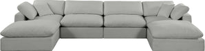 Comfy - 6 Piece Linen Modular Double Chaise Sectional - Simple Home Plus