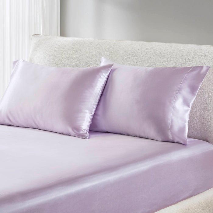 Satin - Standard Luxury Pillowcases (Set of 2) - Lilac - Simple Home Plus