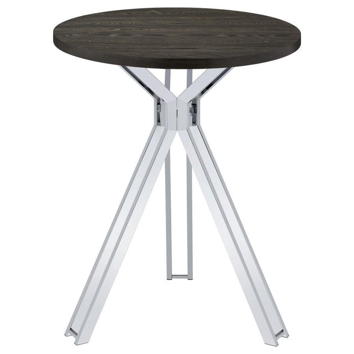 Edgerton - Round Pub Height Bistro Bar Table - Dark Oak - Simple Home Plus