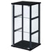 Cyclamen - 3-Shelf Clear Glass Curio Display Cabinet - Black - Simple Home Plus