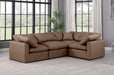 Indulge - Faux Leather 4 Piece Modular Corner Sectional - Simple Home Plus