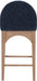 Waldorf - Chenille Stool With Natural Legs - Simple Home Plus