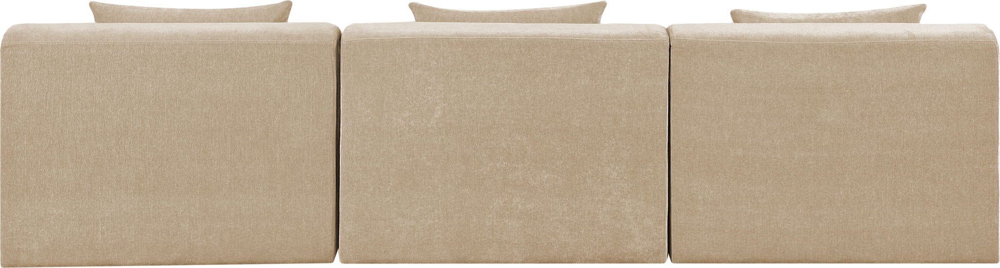 Stellar - 3 Piece 114" Upholstered Modular Armless Sofa - Simple Home Plus