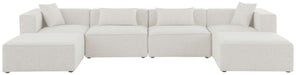 Cube - Linen 6 Piece Modular Double Chaise Sectional - Simple Home Plus