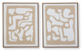 Waldett - Beige / White - Wall Art Set (Set of 2) - Simple Home Plus