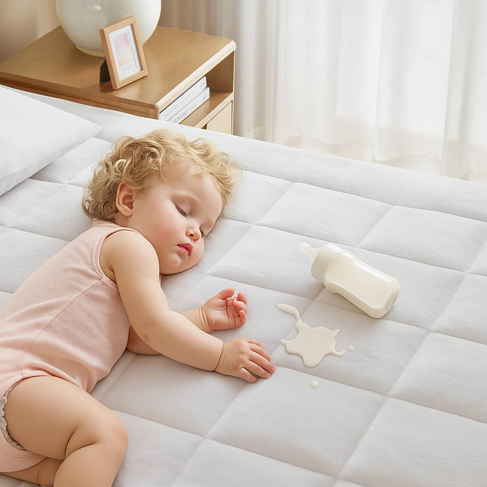 Cloud Soft - California King Overfilled Hypoallergenic Down Alternative Waterproof Mattress Pad - White - Simple Home Plus