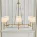 Elegenza - 6-Light Chandelier With Fabric Drum Shades - Antique Gold - Simple Home Plus