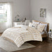 Raina - Metallic Printed Comforter Set - Ivory / Gold - Simple Home Plus