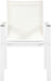 Nizuc - Outdoor Patio Dining Arm Chair With White Frame And Gray Arms (Set of 2) - Simple Home Plus