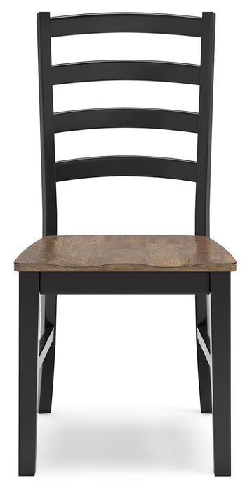 Wildenauer - Dining Room Side Chair (Set of 2) - Brown / Black - Simple Home Plus