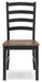 Wildenauer - Dining Room Side Chair (Set of 2) - Brown / Black - Simple Home Plus