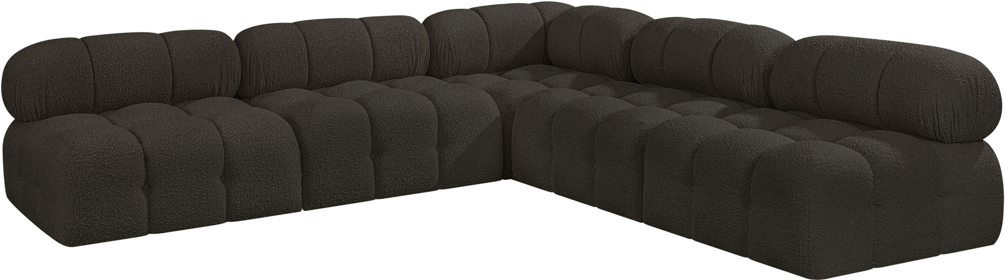 Ames - 5 Piece Fabric Modular Corner Sectional - Simple Home Plus