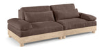 Turin - Chenille Fabric Upholstered Modular Sectional - Brown - Simple Home Plus