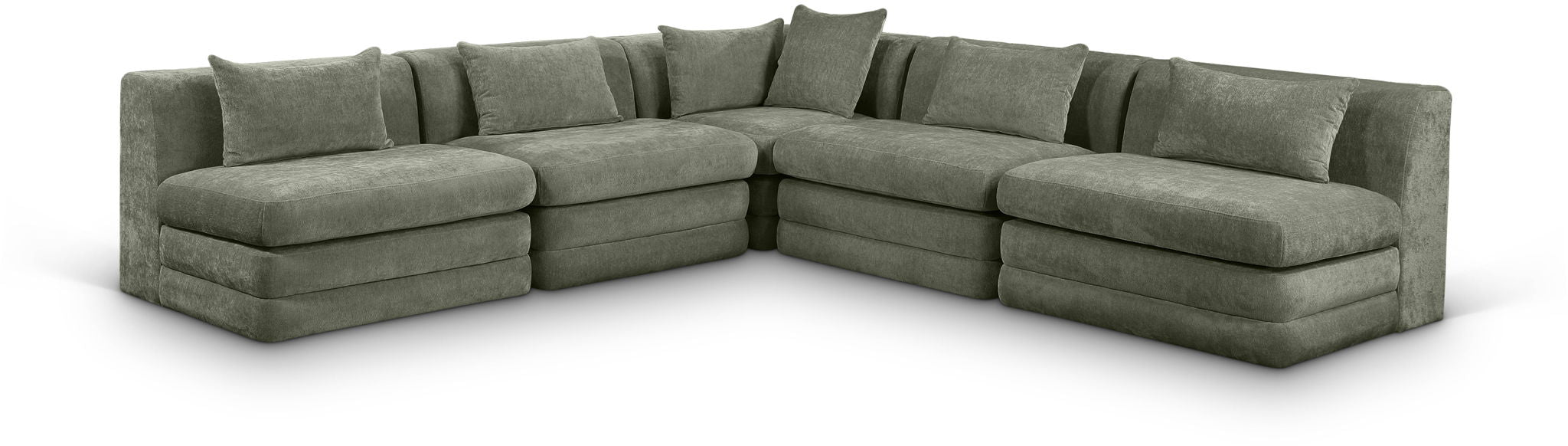 Stellar - 5 Piece Upholstered Modular Sectional - Simple Home Plus