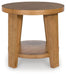 Kristiland - Light Brown - Round End Table - Simple Home Plus