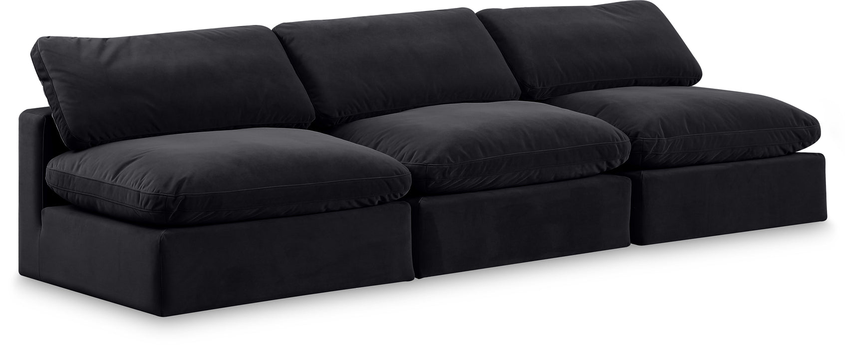 Comfy - Velvet Modular Armless Sofa 3 Seats - Simple Home Plus