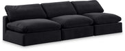 Comfy - Velvet Modular Armless Sofa 3 Seats - Simple Home Plus