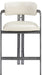 Aurum - Vegan Leather Upholstered Counter Stool With Gray Base - Simple Home Plus