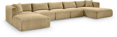 Shaggy - 6 Piece Modular Sectional With Chaise And Ottoman - Simple Home Plus