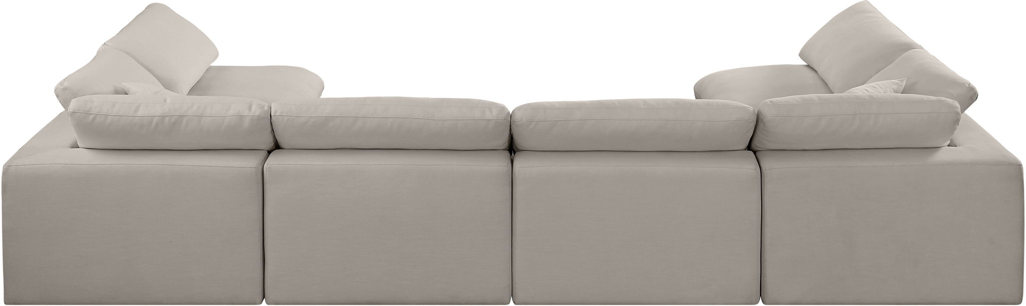 Comfy - 6 Piece Linen Modular Armless Sectional - Simple Home Plus