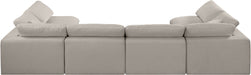 Comfy - 6 Piece Linen Modular Armless Sectional - Simple Home Plus