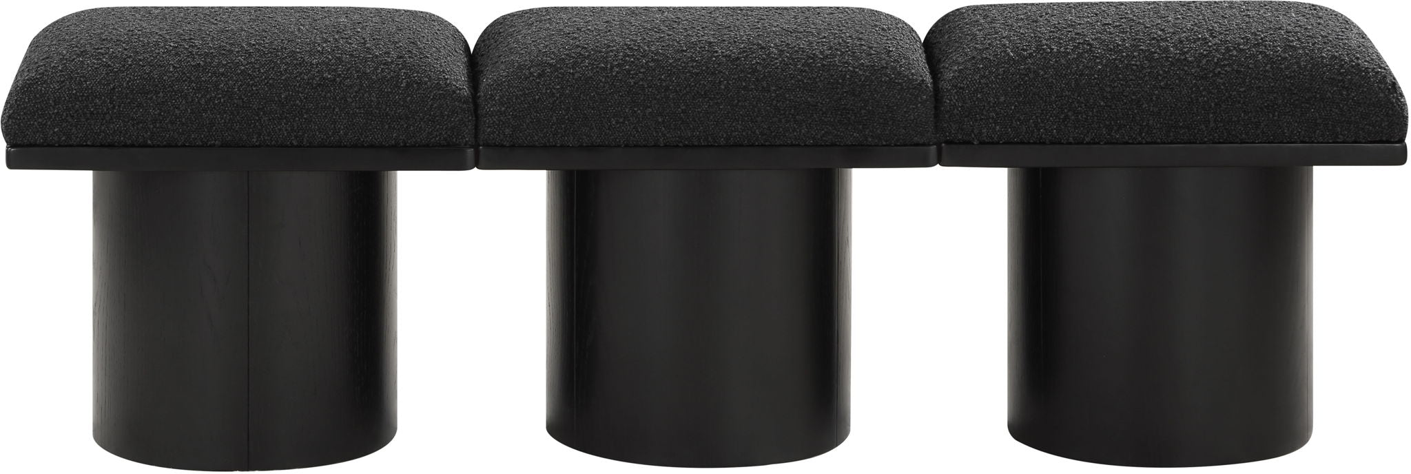 Pavilion - 3 Piece Modular Bench With Black Base - Simple Home Plus