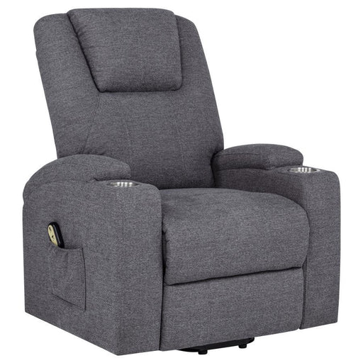 Louie - Chenille Upholstered Power Lift Massage Chair - Simple Home Plus
