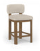 Paloma - Faux Leather Upholstered Counter Stool (Set of 2) - Brown Frame - Simple Home Plus