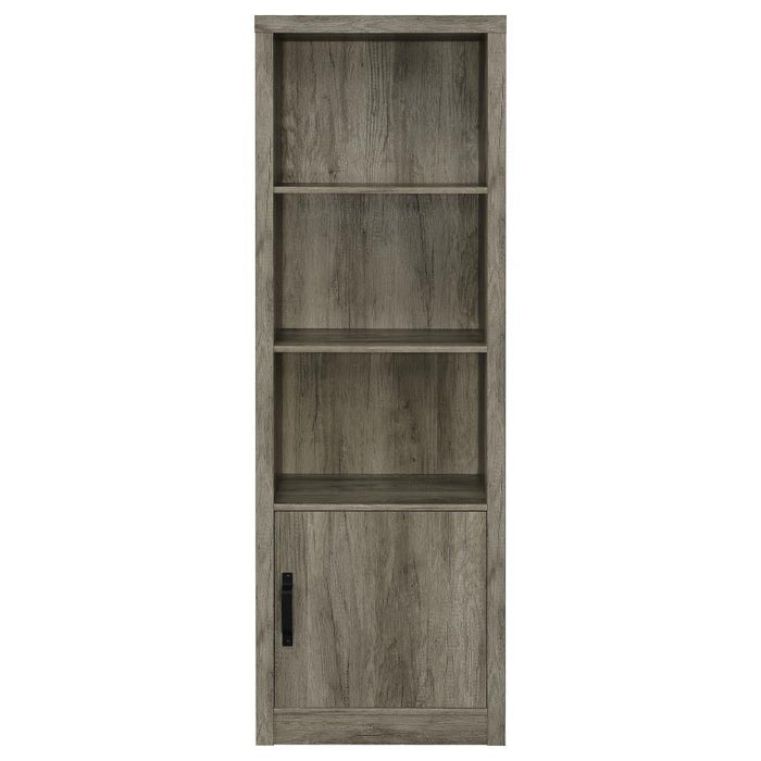 Burke - 3-Shelf Engineered Wood Media Tower - Gray Driftwood - Simple Home Plus